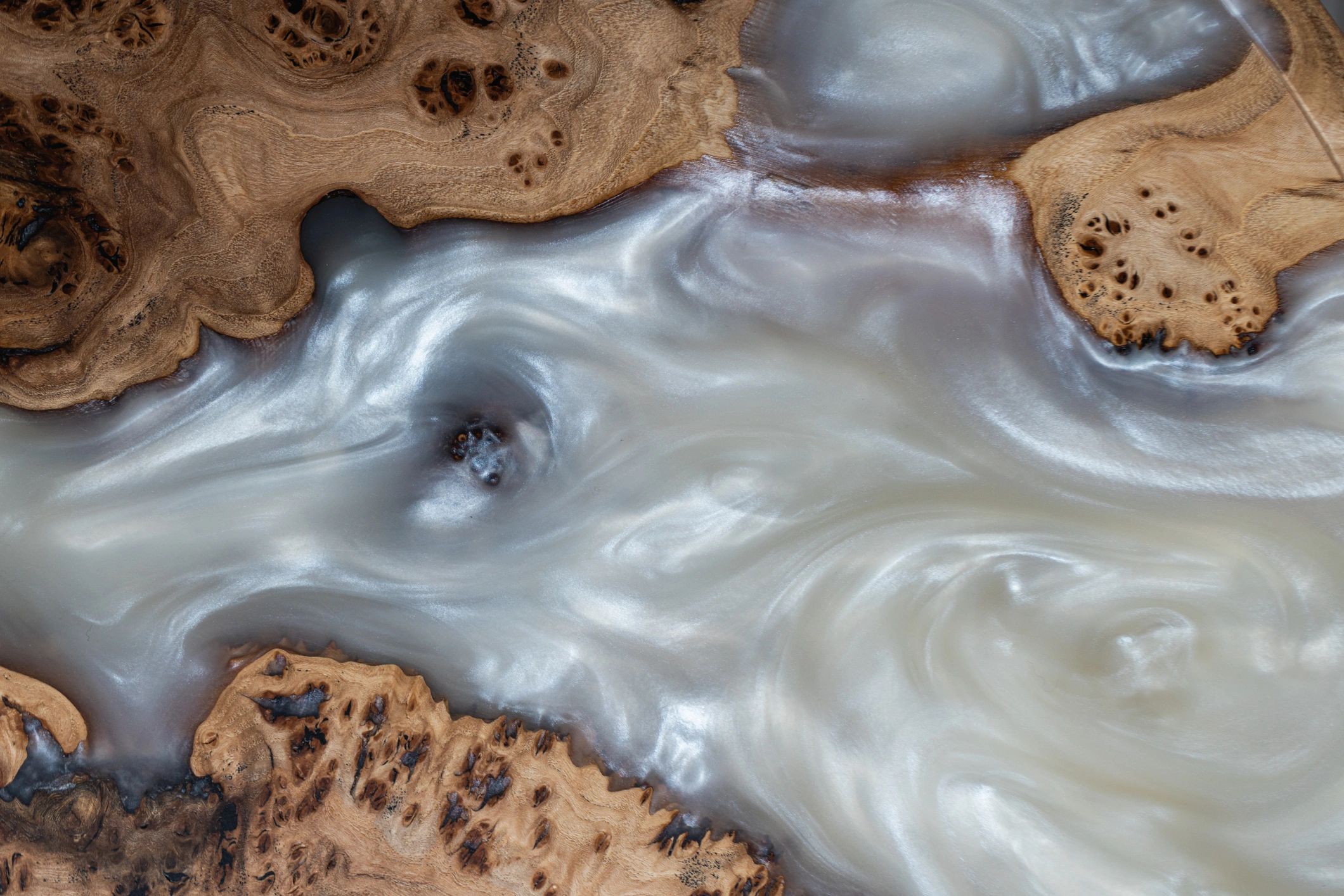 closeup of white epoxy reiain background